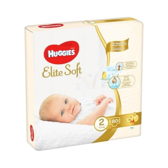 Picture of Diapers HUGGIES ELITE SOFT NEWBORN MEGA 4-6 kg, 80 pcs