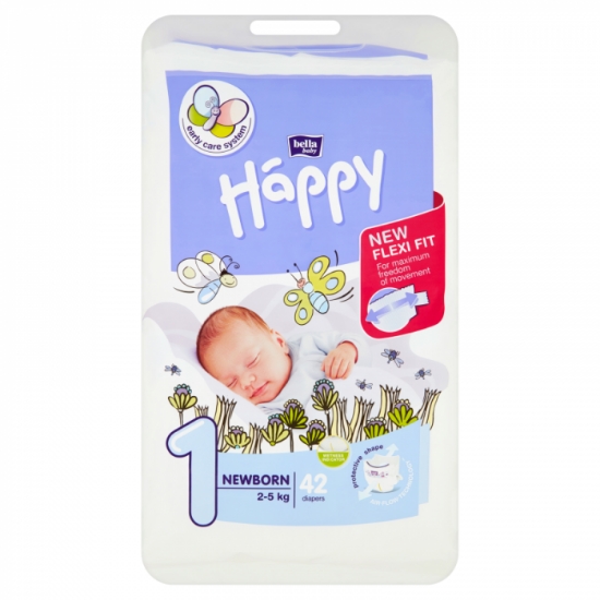 Изображение Подгузники HAPPY NEWBORN 2-5 кг, 42 шт.