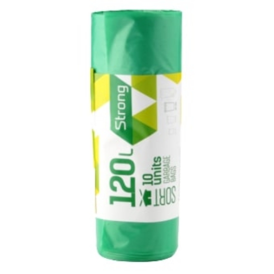 Picture of Garbage Bags SORTEX 120 L, Green, 10 pcs