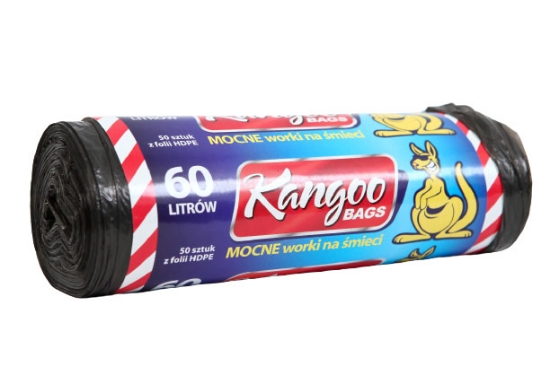 Изображение Мешки для мусора HDPE KANGOO 60 л, 50 шт.