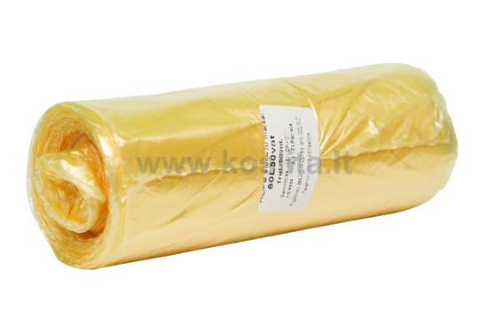 Picture of Yellow HDPE Garbage Bags 60 L, 50 pcs