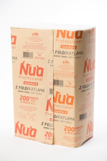 Изображение Бумажные полотенца листовые LILA NUA Z FOLD 2 слоя 200 листов 500533, 1 шт.