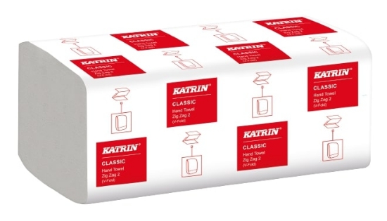Изображение Бумажные полотенца листовые KATRIN CLASSIC ZZ 35298 2 слоя 200 листов, 1 шт.