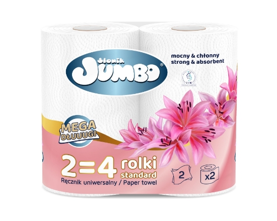 Изображение Бумажные полотенца SLONIK JUMBO 2 слоя (рул./19,3 m 92 листов), 2 шт.
