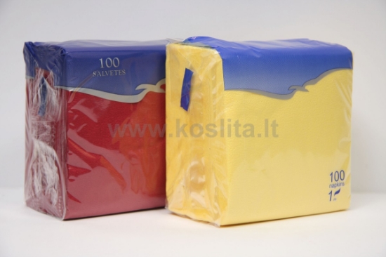 Popierinės stalo servetėlės LENEK 24x24 cm 1 sl., žalios, 100 vnt paveikslėlis