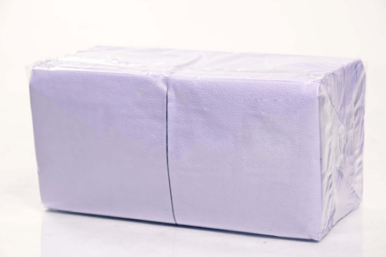 Изображение Бумажные салфетки LENEK 24×24 см, 1 слой, сиреневые, 400 шт