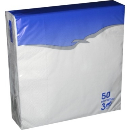 Picture of Paper Table Napkins LENEK 33×33 cm, 3 Ply, White, 50 pcs