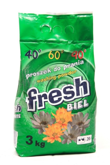 Изображение Стиральный порошок FRESH WHITE, 3 кг