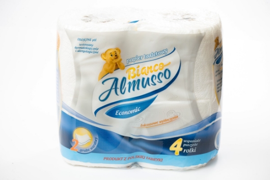Изображение Туалетная бумага ALMUSSO BIANCO 2 слоя (1 рул./18 m), 4 шт.