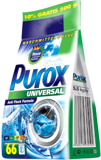 Изображение СТИРАЛЬНЫЙ ПОРОШОК PUROX UNIVERSAL 5,5 КГ