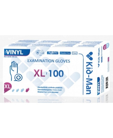 Vinilinės pirštinės XL, 100 vnt paveikslėlis