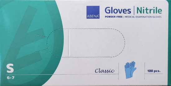 Изображение Nitrilines pirštines be pudros ABENA S, melynos, 100 vnt