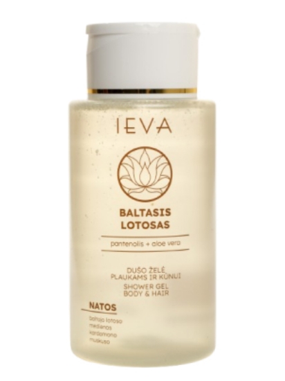 Dušo želė plaukams ir kūnui IEVA BALTASIS LOTOSAS, 300 ml paveikslėlis