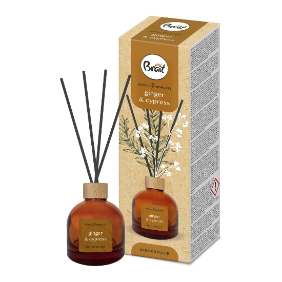 Изображение Kvapnios lazdeles BRAIT HERBAL MOMENTS GINGER&CYPRES, 100 ml