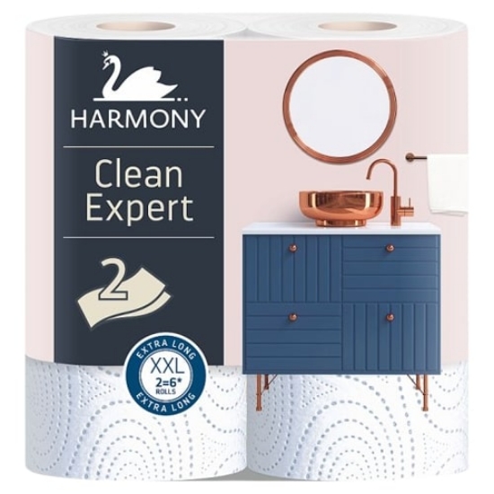 Изображение Бумажные полотенца HARMONY CLEAN EXPERT 2 слоя (рул./35 m 160 листов), 2 шт.