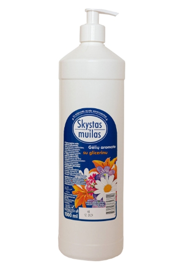 Изображение Жидкое мыло цветочное с глицерином, без красителей, 1 л