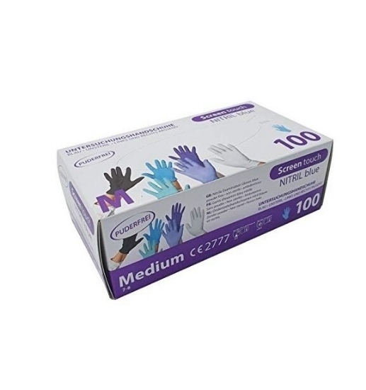 Nitrilinės pirštinės be pudros TOP GLOVE XL, mėlynos, 100 vnt paveikslėlis