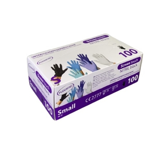 Nitrilinės pirštinės be pudros TOP GLOVE L, juodos, 100 vnt paveikslėlis